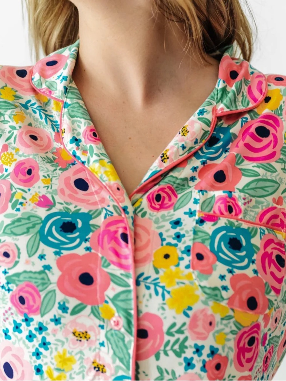 NWOT Little Sleepies Secret Garden Bamboo Viscose Medium Sleep Shirt - Picture 3 of 8